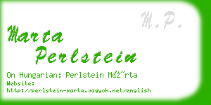 marta perlstein business card